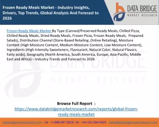 frozen ready meals market industry insights