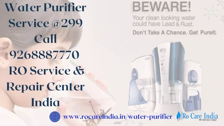 water purifier service @299 call 9268887770