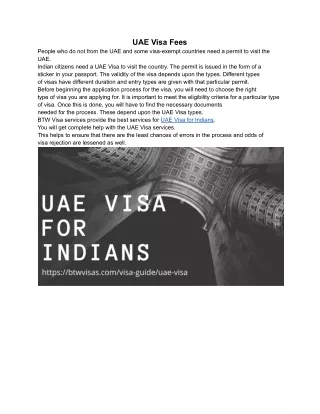 UAE visa for Indians