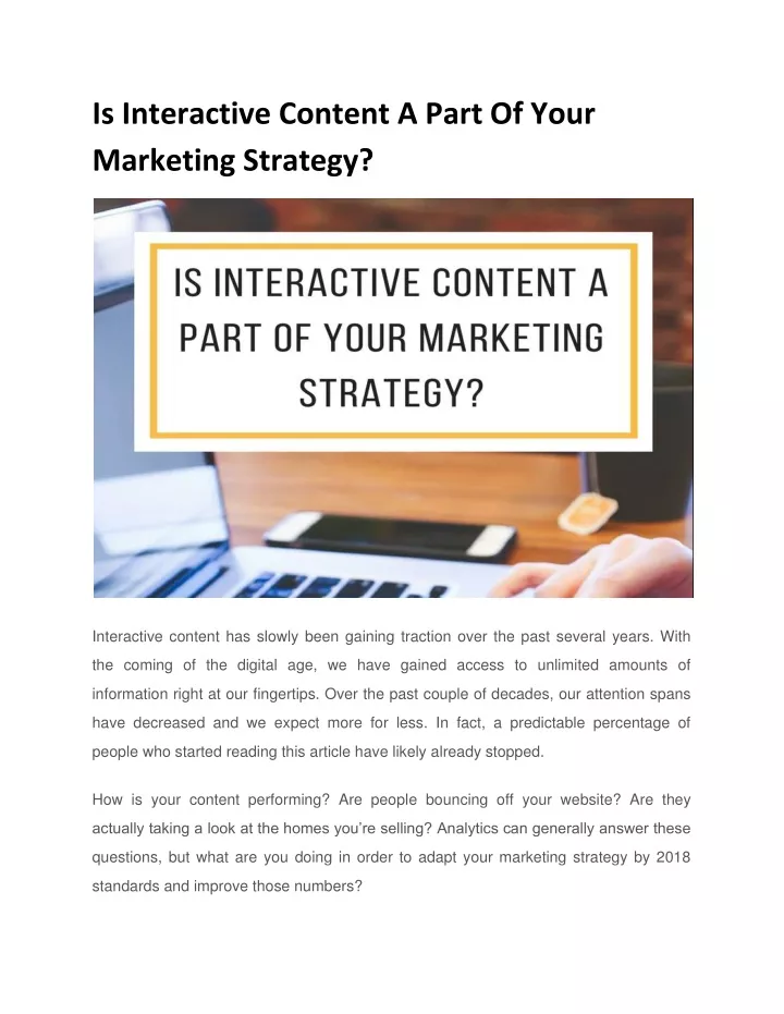 is interactive content a part of your marketing