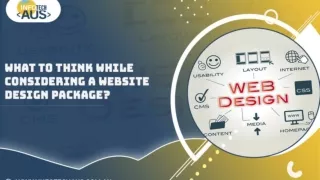 What to think while considering a website design package?