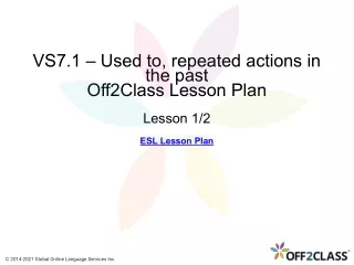 vs7 1 used to repeated actions in the past