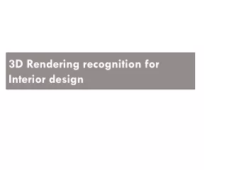3d rendering recognition for interior design