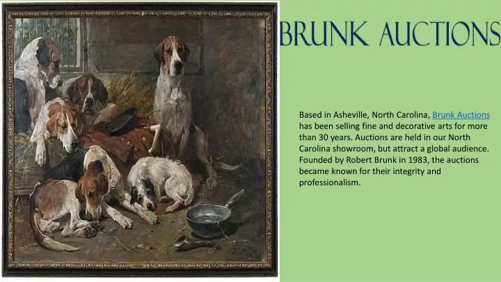 based in asheville north carolina brunk auctions