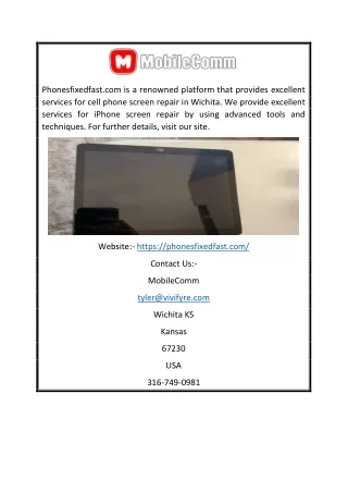 Cell Phone Screen Repair Wichita | Phonesfixedfast.com