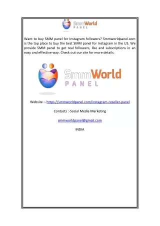 want to buy smm panel for instagram followers
