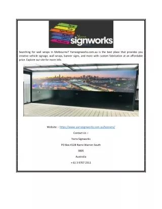 searching for wall wraps in melbourne