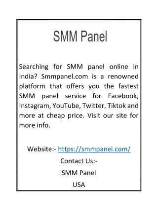 searching for smm panel online in india smmpanel