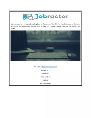 Online Marketplace for Freelancers | Jobractor.com