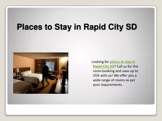 places to stay in rapid city sd