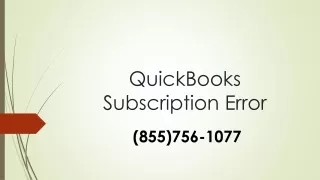 quickbooks subscription error