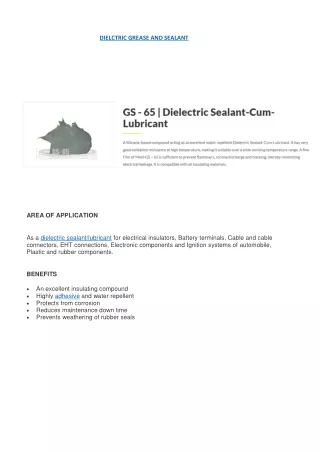 dielctric grease and sealant