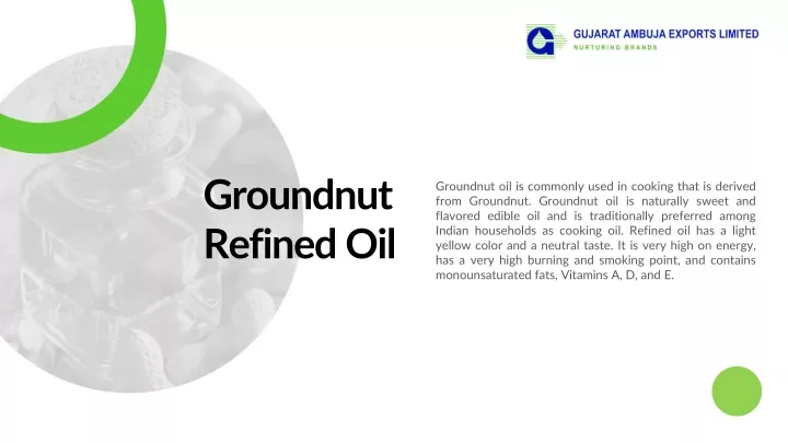 groundnut refined oil