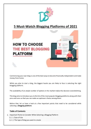 5 must watch blogging platforms of 2021
