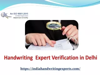 handwriting expert verification in delhi