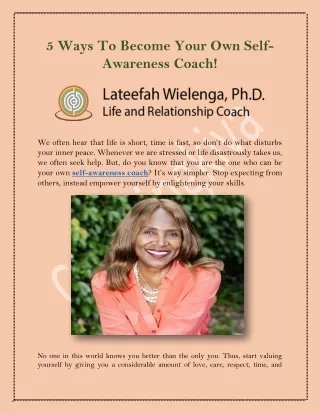 5 Ways To Become Your Own Self-Awareness Coach!