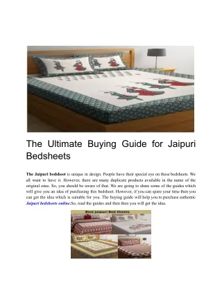 the ultimate buying guide for jaipuri bedsheets