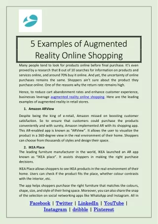 5 examples of augmented reality online shopping
