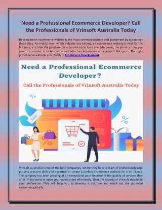 need a professional ecommerce developer call
