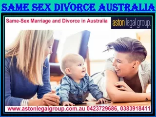 Same-Sex Marriage and Divorce in Melbourne Australia