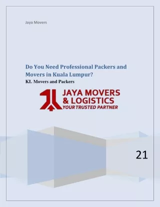KL Movers and Packers