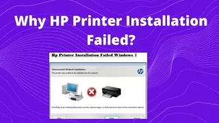 Why HP Printer Installation Failed?