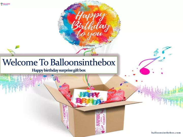 welcome to balloonsinthebox happy birthday surprise gift box