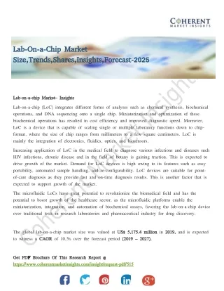 lab on a chip market lab on a chip market size