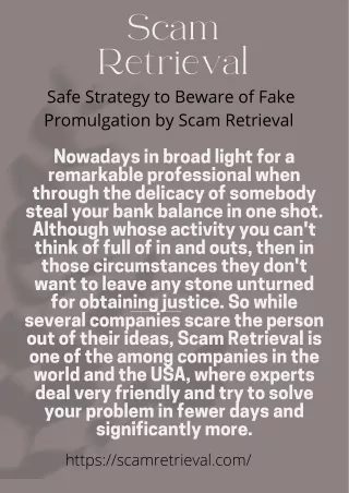 scam retrieval