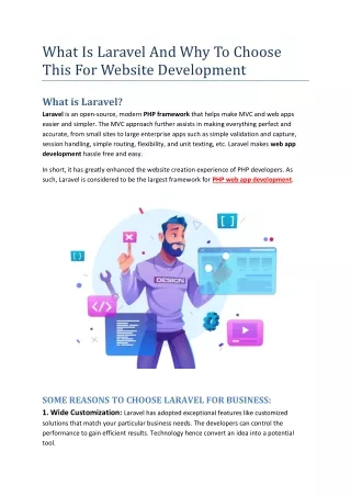 what is laravel and why to choose this