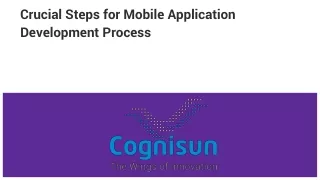 crucial steps for mobile application development process