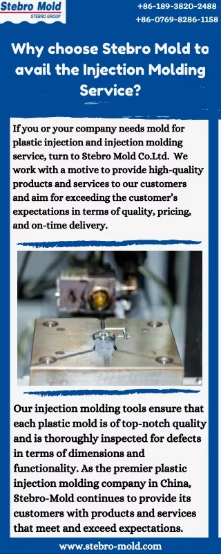 Injection Molding Services | Stebro Mold