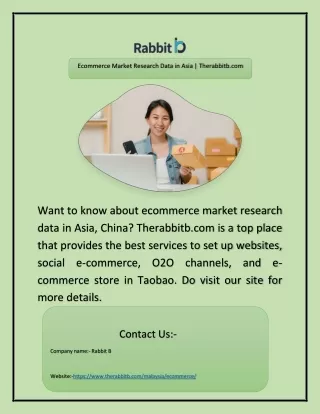 Ecommerce Market Research Data in Asia | Therabbitb.com