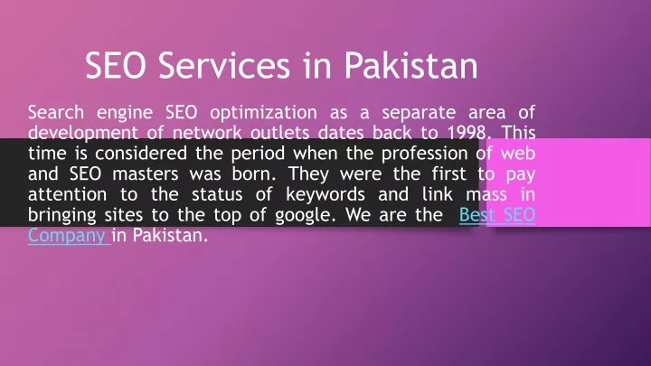 seo services in p akistan