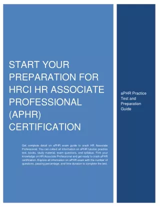 start your preparation for hrci hr associate