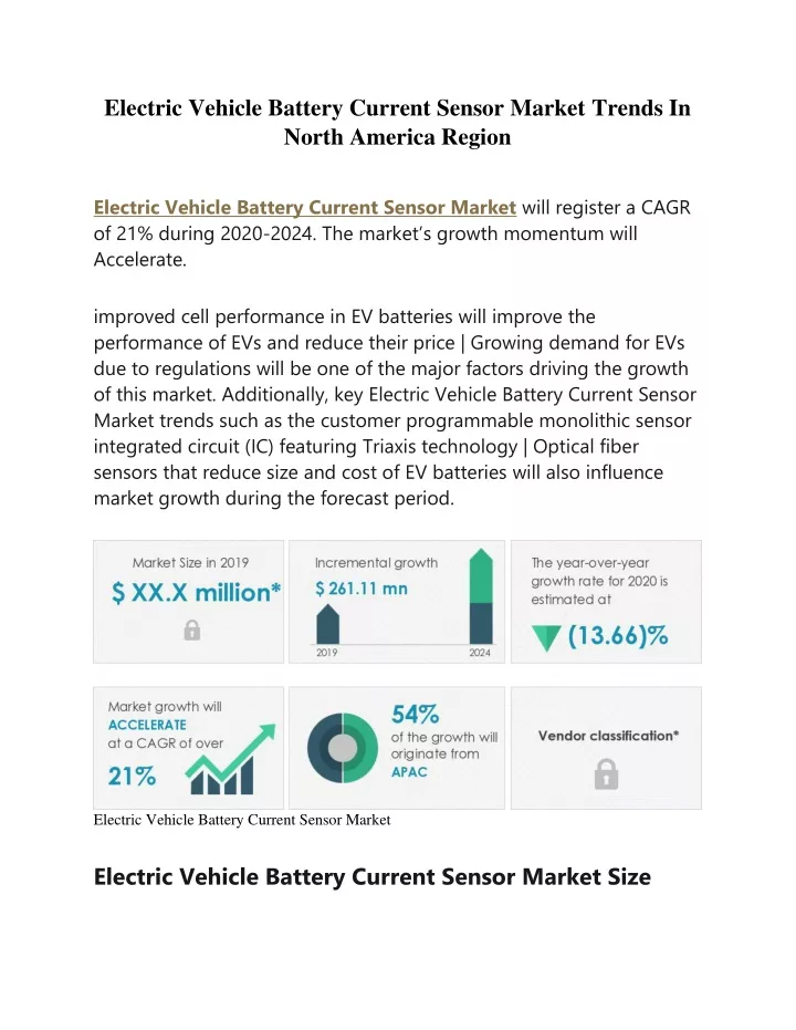 PPT Electric Vehicle Battery Current Sensor Market Trends In North