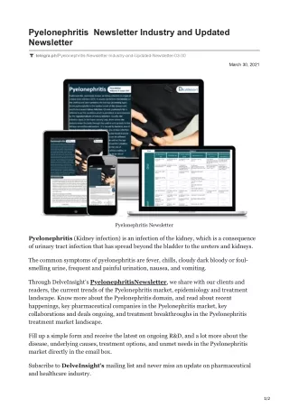 pyelonephritis newsletter industry and updated