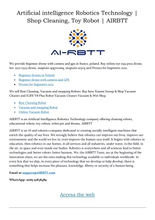 artificial intelligence robotics technology shop