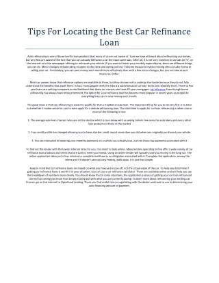 car refinance