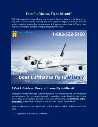 does lufthansa fly to miami