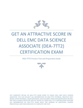get an attractive score in dell emc data science
