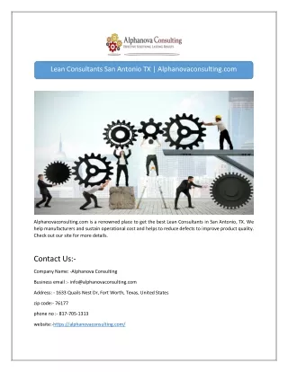 lean consultants san antonio