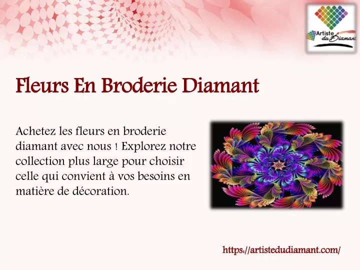 fleurs en broderie diamant