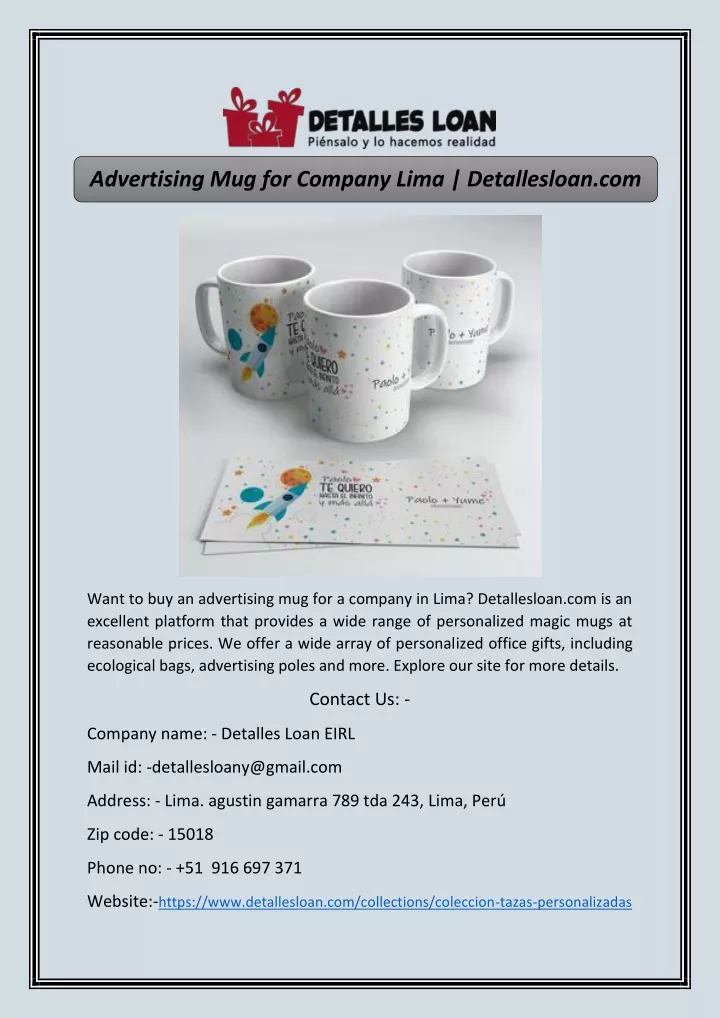 advertising mug for company lima detallesloan com
