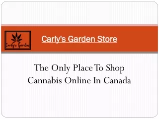 Shop Cannabis Products Online In Canada - Carly's Garden