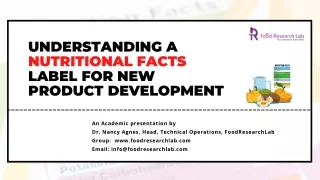 understanding a nutritional facts label