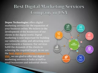 Best Digital Marketing Services Company in USA