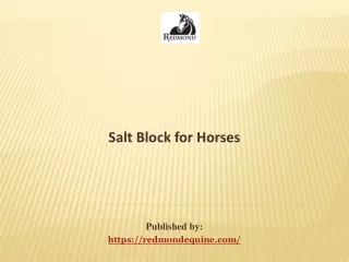 salt block for horses published by https redmondequine com