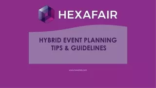 HYBRID EVENT PLANNING  TIPS & GUIDELINES
