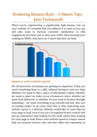 reducing bounce rate 5 smart tips jain technosoft